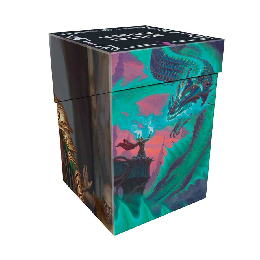 Ultra Pro - Tarkir Dragonstorm Teval, Arbiter of Virtue Premium Alcove Edge Deck Box for Magic: The Gathering | Caixa de baralho premium design de escama de dragão fecho magnético para armazenamento