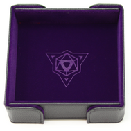 Folding Square Magnetic Dice Tray: Purple Velvet