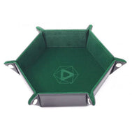 Folding Hex Dice Tray: Green Velvet