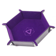 Folding Hex Dice Tray: Purple Velvet