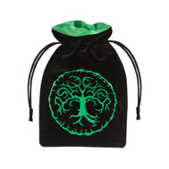 Dice Bag - Forest Black and Green Velour