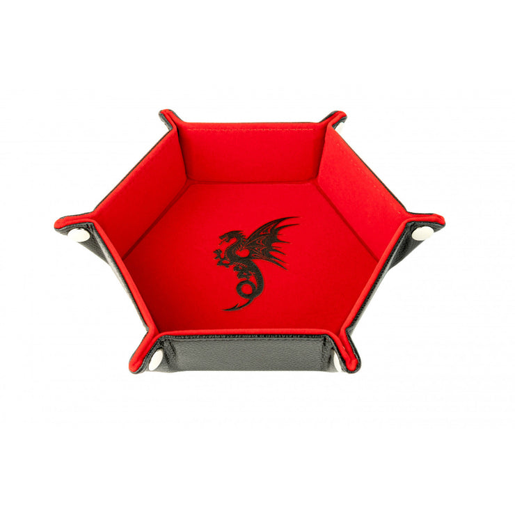 MDG Hexagon Fold Up Dice Tray - Red Dragon