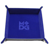 MDG Velvet Folding Dice Tray - Blue (10"x10")