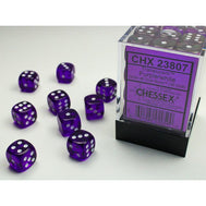 Translucent 12mm D6 Purple/White (36) - CHX23807
