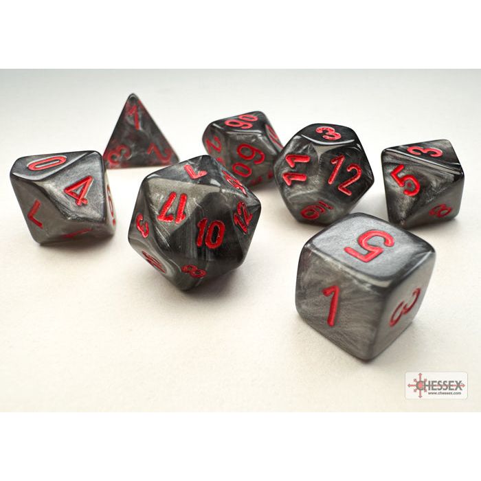 Mini-hedral Velvet Black/Red - 7 Die Set (CHX20478)