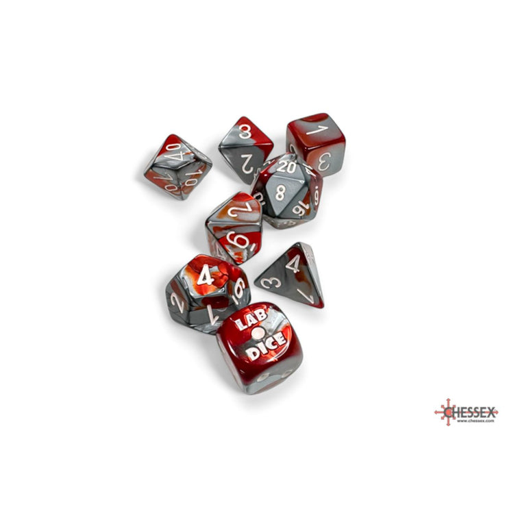 Gemini Red-Steel/white - 7 Die Set+bonus (CHX30066)