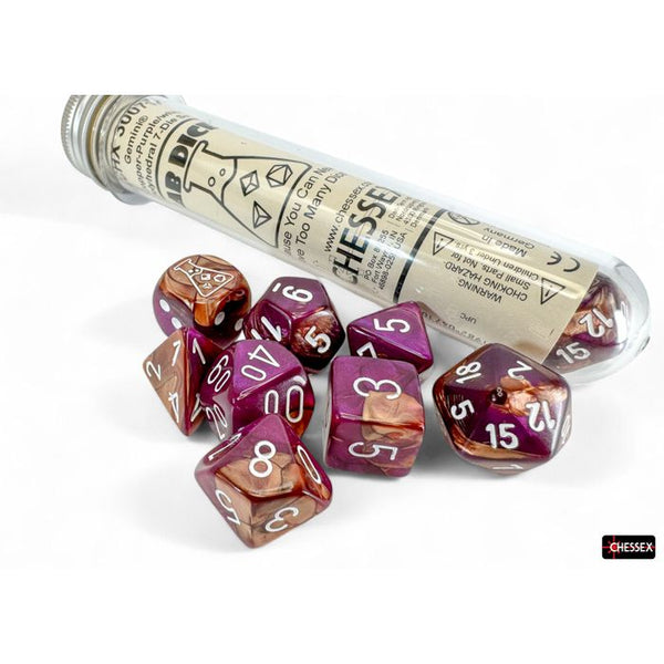 Gemini Copper-Purple/white - 7 Die Set+bonus (CHX30071)
