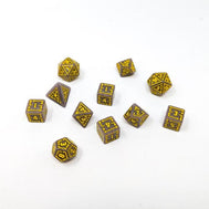 Foreclaimer Stone Yellow 11 Dice Set - Fool's Gold