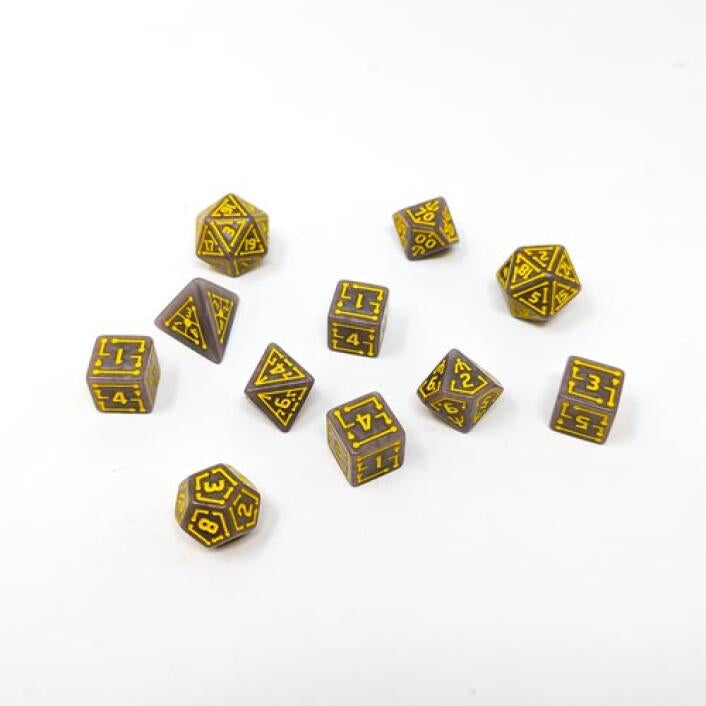 Foreclaimer Stone Yellow 11 Dice Set - Fool's Gold