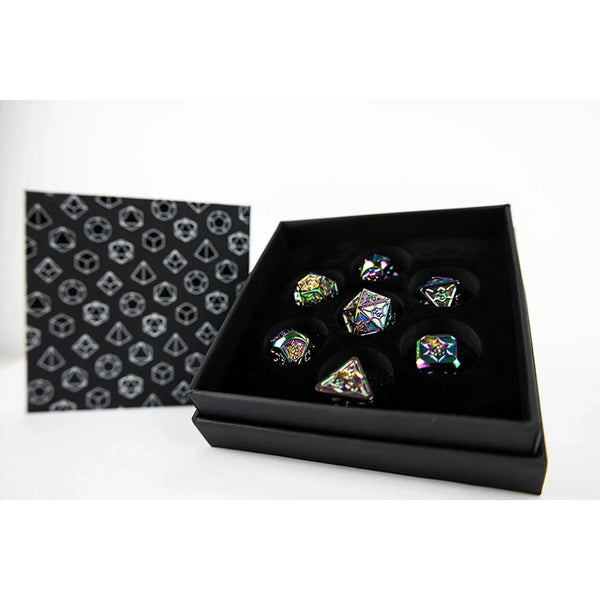 Leadlight Dazzle Dark - Metal RPG Dice Set (LPG)
