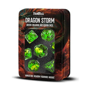 MDG Inclusion Resin Dice Set - Dragon Storm: Green Dragon
