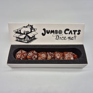 Jumbo Cats Dice Set - Ginger (7)