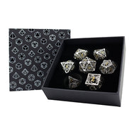 Hollow Dragon Chrome and Gold - Metal RPG Dice Set (LPG)