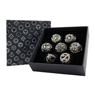 Hollow Vines Chrome and Gold - Metal RPG Dice Set (LPG)