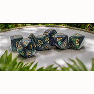 Scarab Mega-hedral Jade w/Gold - 7 Die Set (CHX22415)
