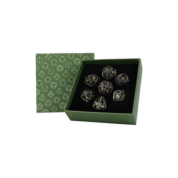 Hoard Guardian Steel/Green - Metal RPG Dice Set (LPG)
