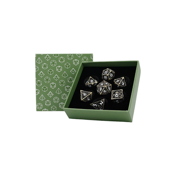 Strange Aeon Tarnished Gold - Metal RPG Dice Set (LPG)