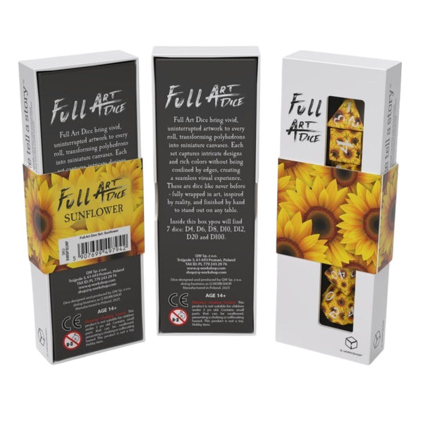 Sunflower 7 Dice Set: Full Art - Q Workshop