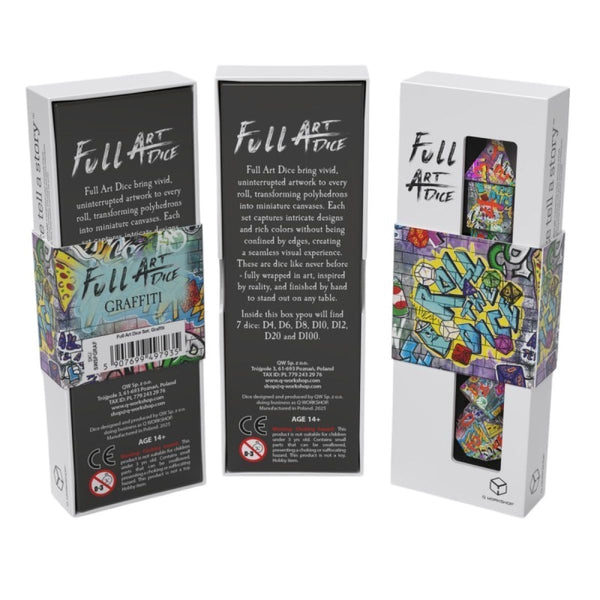Grafitti 7 Dice Set: Full Art -  Q Workshop
