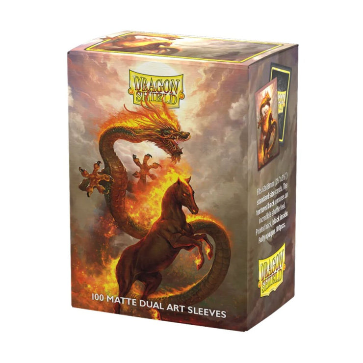 Dragon Shield Sleeves MATTE DUAL ART - Lunar New Year 2026: Fire Horse (100pk)