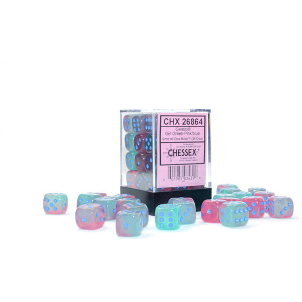 Gemini Luminary 12mm D6 Gel Green-Pink/Blue (36) (CHX26864)