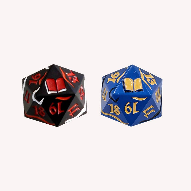 Dual Spindown Dice - Mage Blue/Gold & Black/Red (LPG)