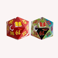 Dual Spindown Dice - Mage Red/Yellow & Rainbow/Red (LPG)