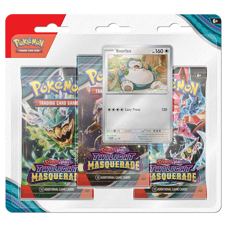 Pokémon TCG: Scarlet and Violet - Twilight Masquerade Three-Booster Blister - Snorlax