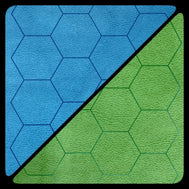 Chessex 1 inch Battlemat Blue-Green Reversible Hexes (23.5 x 26 inch)