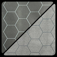 Chessex 1 inch Battlemat Black-Grey Reversible Hexes (23.5 x 26 inch)