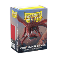 Dragon Shield Sleeves DUAL MATTE - Crimson & Silver (100pk)