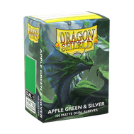 Dragon Shield Sleeves DUAL MATTE - Apple Green & Silver (100pk)