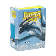 Dragon Shield Sleeves DUAL MATTE - Sky Blue & Silver (100pk)