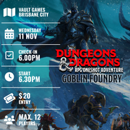 D&D Season of Champions Celebration Event @ Vault Games Brisbane City - 11/11/2026