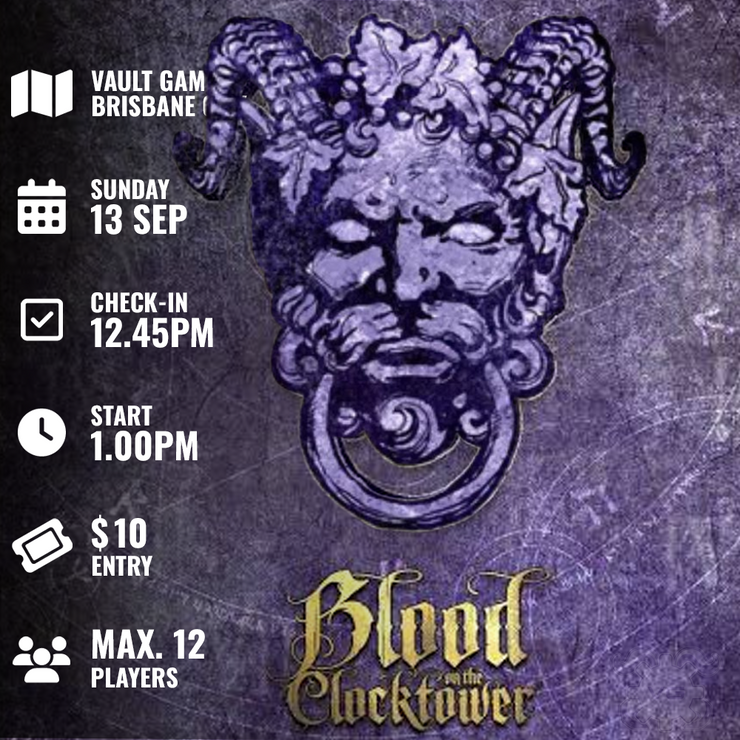 Blood on the Clocktower @ Vault Games Brisbane City - Sep 13th