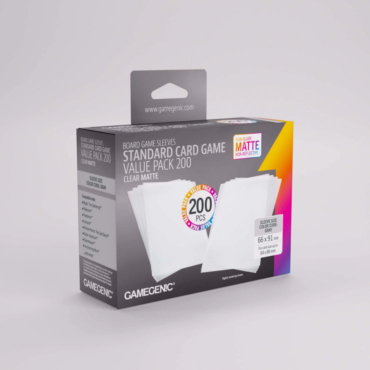 Gamegenic Matte Sleeves - Standard Value 200 Pack