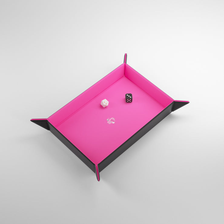 Magnetic Dice Tray: Rectangular - Pink/Black