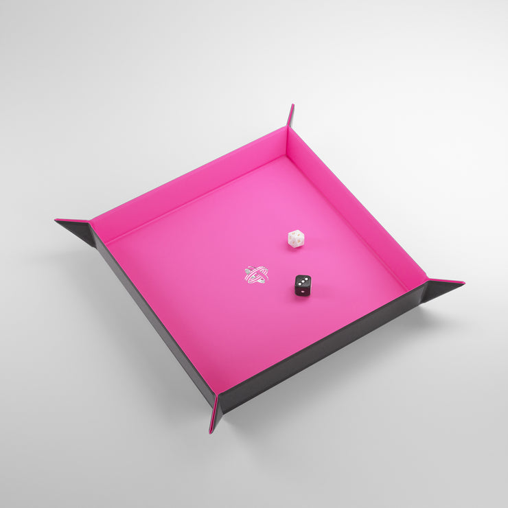 Magnetic Dice Tray: Square - Pink/Black
