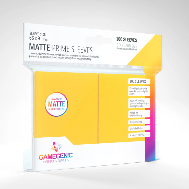 Gamegenic Matte Prime Sleeves -  Yellow (100pk)