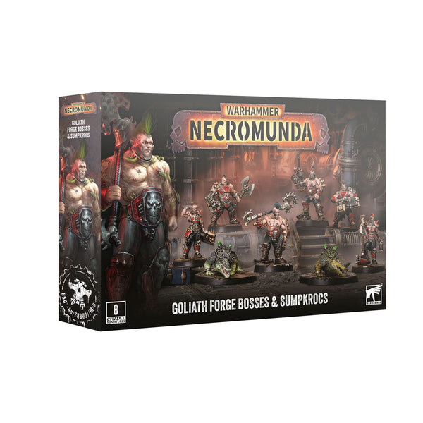 Necromunda Goliath Forge Bosses and Sumpkrocs