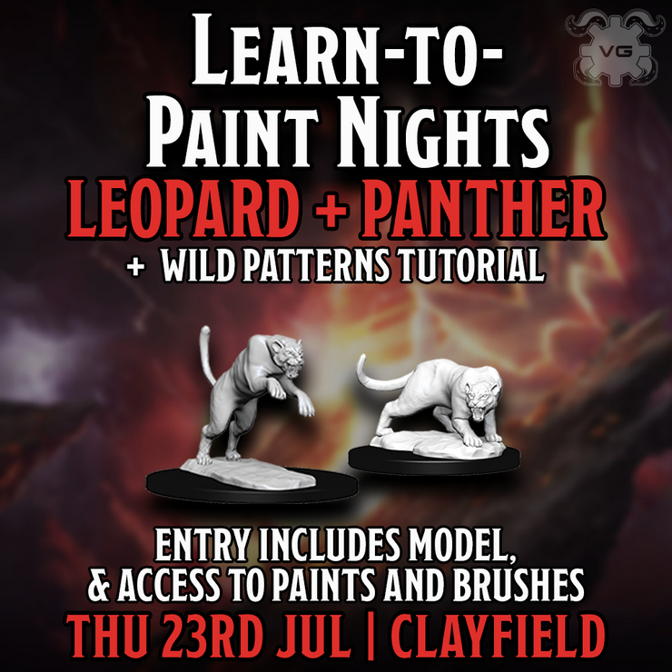 Clayfield Learn to Paint + Wild Patterns Tutorial: Leopard - Thu 23 Jul