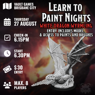 Brisbane Learn to Paint: White Dragon Wyrmling - Thu 27 Aug 2026