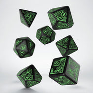 Call of Cthulhu Black & Green Dice Set (7) - 7th Edition