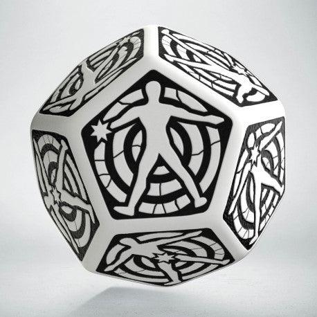Q-Workshop D12 Hit Location - White & Black Die