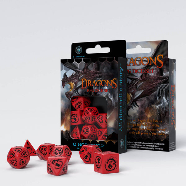 Dragons Dice Set: Garnet (7)