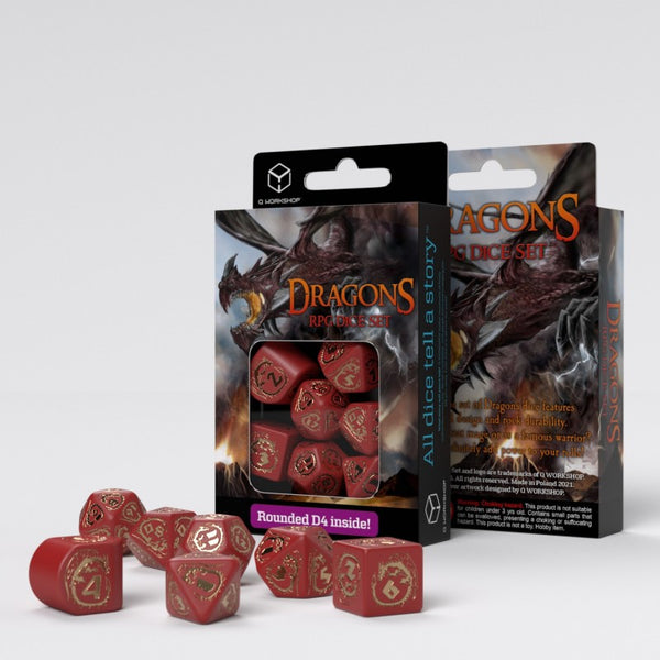 Dragons Modern Dice Set: Ruby (7)