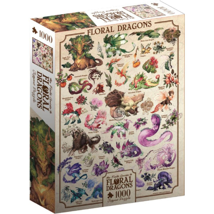 Floral Dragons Puzzle - 1000 piece