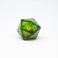 Large Liquid Core D20 - Leaf Green
