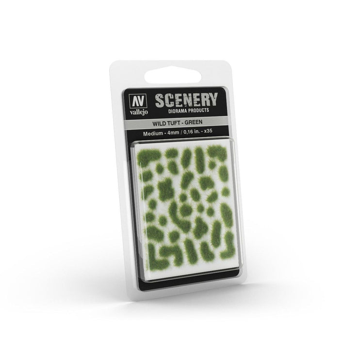 Vallejo Scenery - Wild Tuft: Green 4mm (Medium)