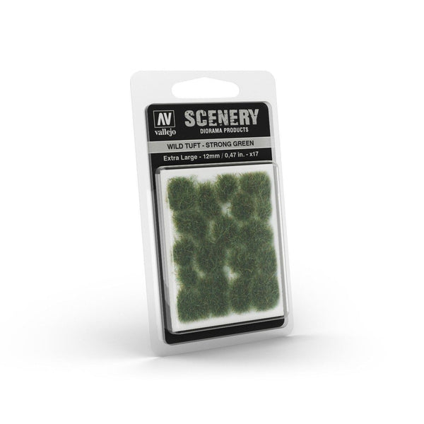 Vallejo Scenery - Wild Tuft: Strong Green 12mm (Extra Large)